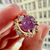 Pink Cushion Cut Sapphire Ring