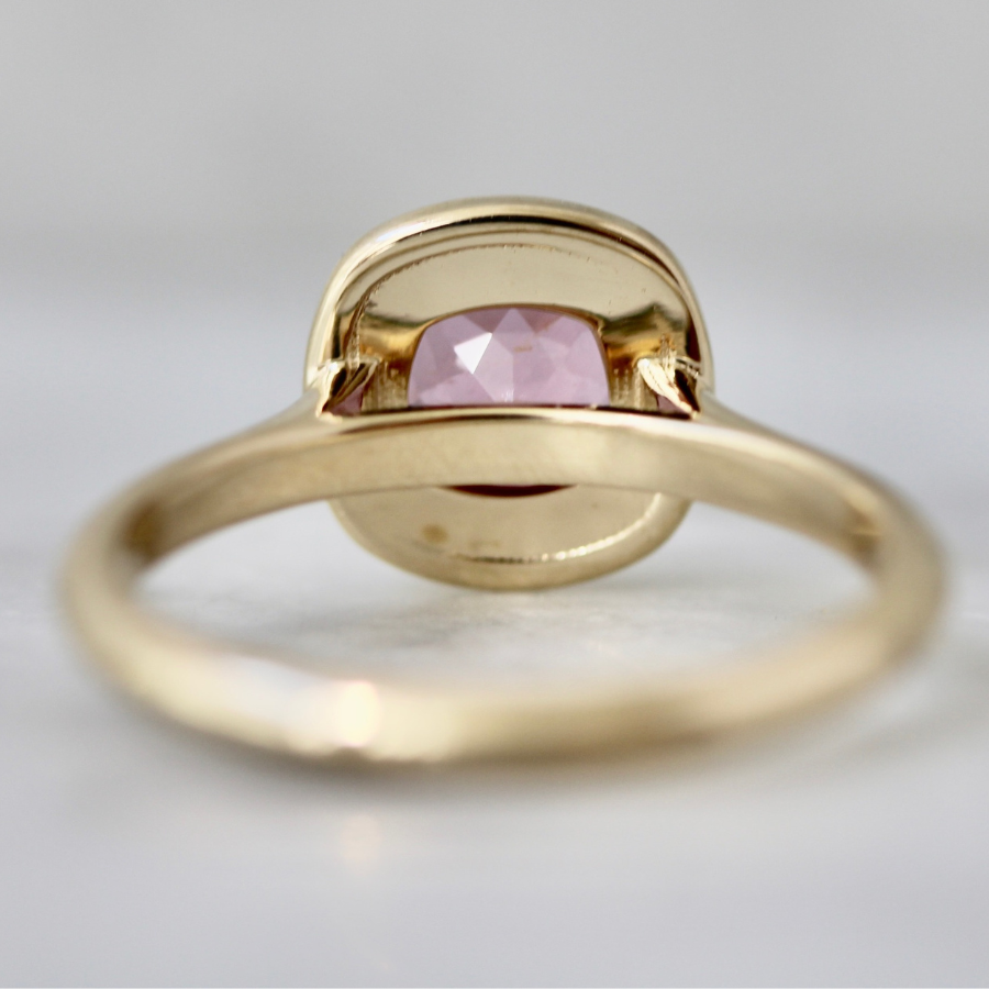 
            Pink Cushion Cut Spinel Ring