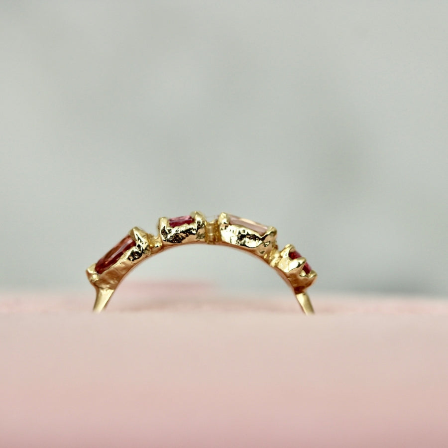 Pink Gemstone Medley Ring