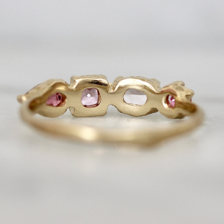 Pink Gemstone Medley Ring