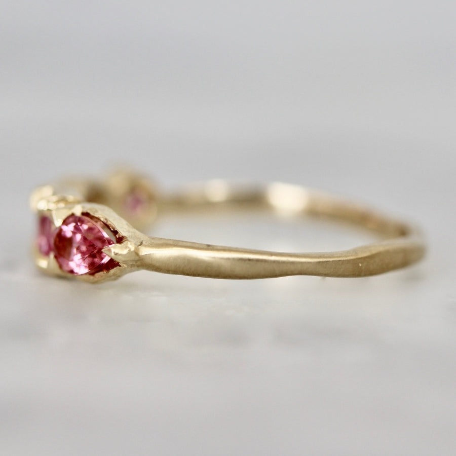 Pink Gemstone Medley Ring