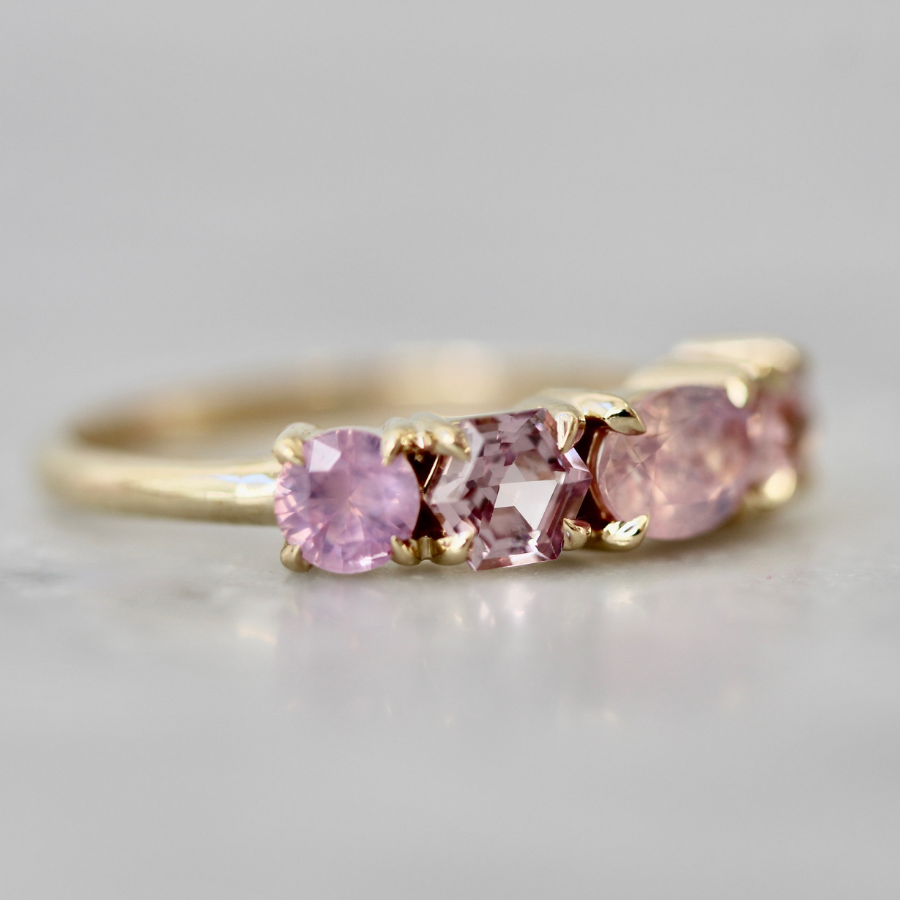 Pink Mixed Gemstone Band