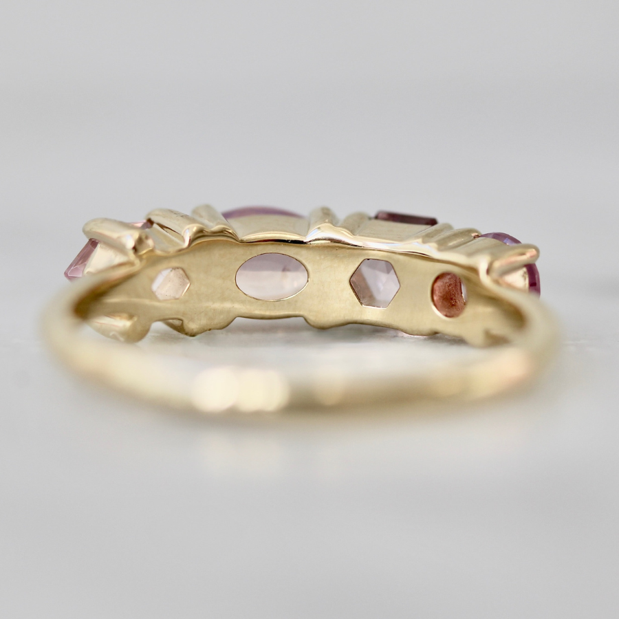 Pink Mixed Gemstone Band