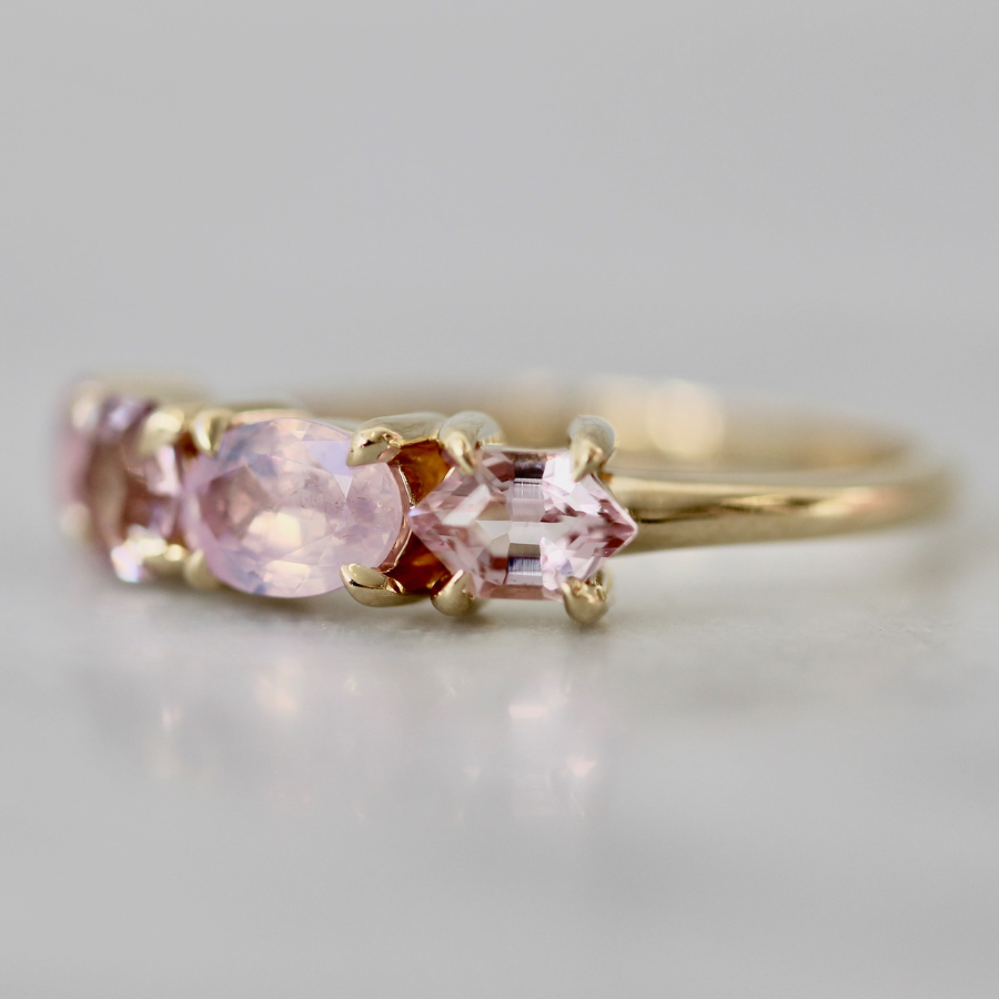 Pink Mixed Gemstone Band