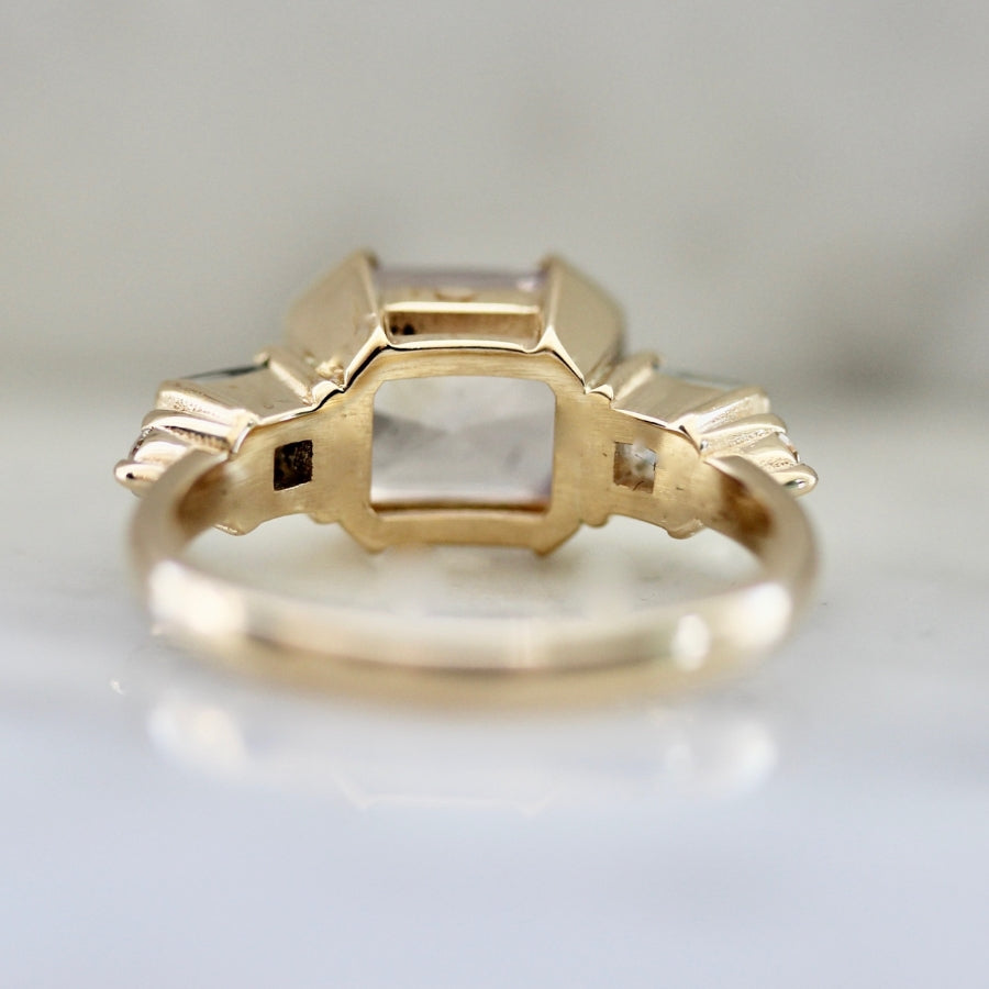 Pucker Up Purple Radiant Cut Sapphire Ring