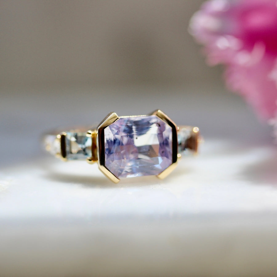 
            Pucker Up Purple Radiant Cut Sapphire Ring