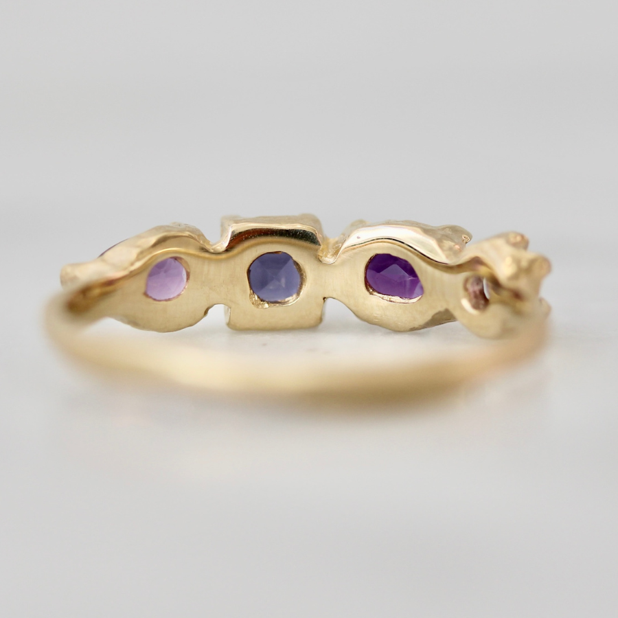Purple Gemstone Medley Ring