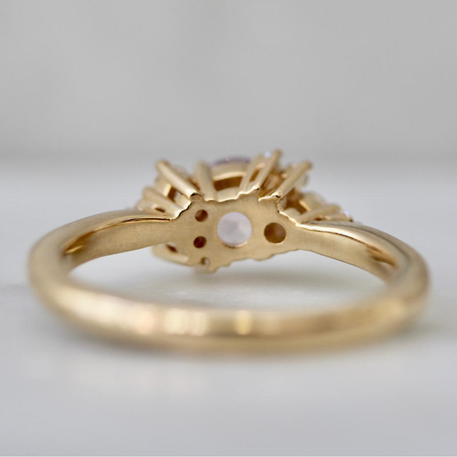 Taro Trifle Purple Round Cut Sapphire Ring