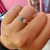 Taro Trifle Purple Round Cut Sapphire Ring