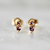 Purple Sapphire Cluster Earrings