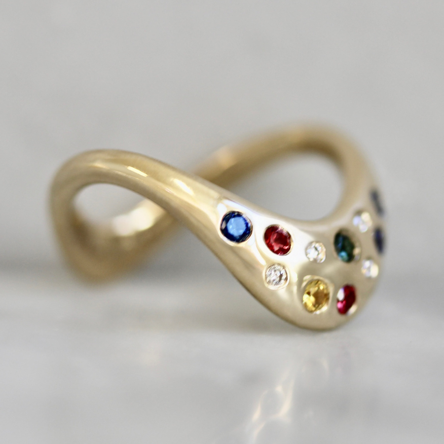 rainbow sapphire ring