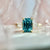 Regatta Teal Radiant Cut Zircon Ring