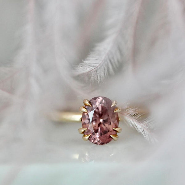 Desert Rose Oval Cut Zircon Ring