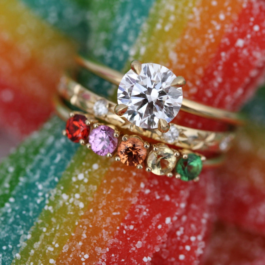 Round Cut Lab Diamond Ring