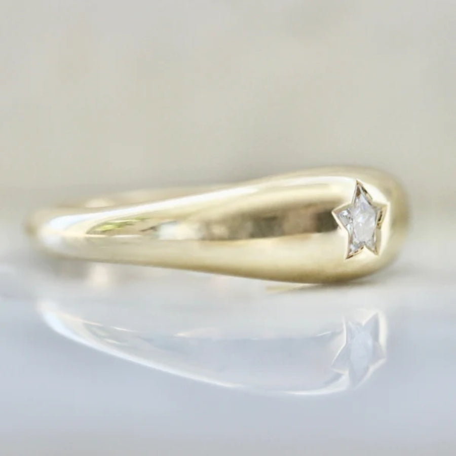 
            Selene White Star Cut Diamond Ring
