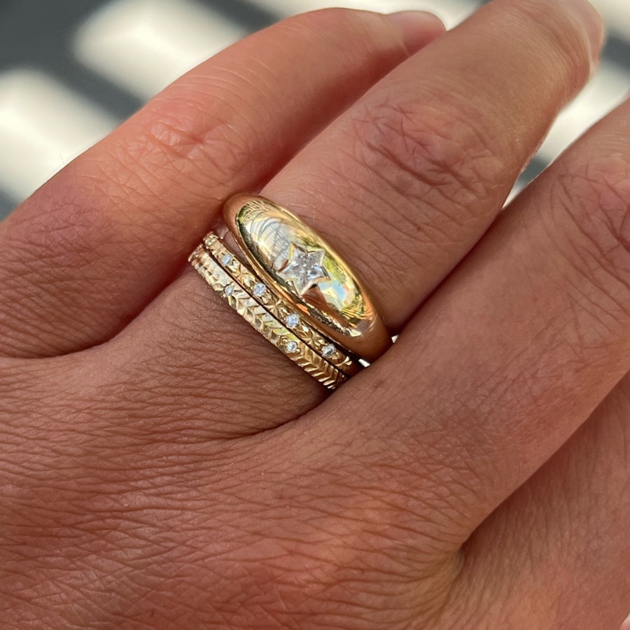 Selene White Star Cut Diamond Ring