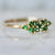 Shamrock Green Sapphire & Tsavorite Cluster Ring