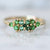 Shamrock Green Sapphire & Tsavorite Cluster Ring