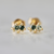 Sister Studs Teal Sapphire Cluster Earrings