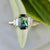 Solarium Green-Teal Radiant Cut Sapphire Ring
