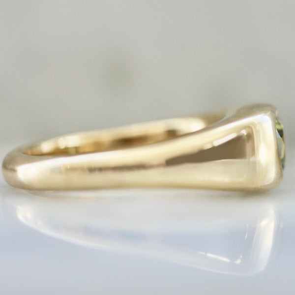 Sour Patch Green-Yellow Heart Cut Sapphire Ring