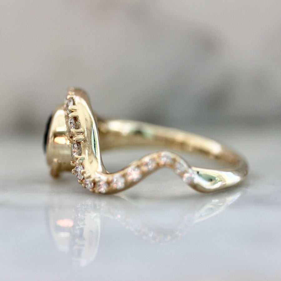 Starry Night Blue Round Brilliant Cut Montana Sapphire Ring