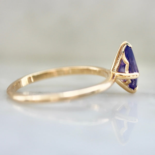 Sugar High Purple Kite Cut Opalescent Sapphire Ring