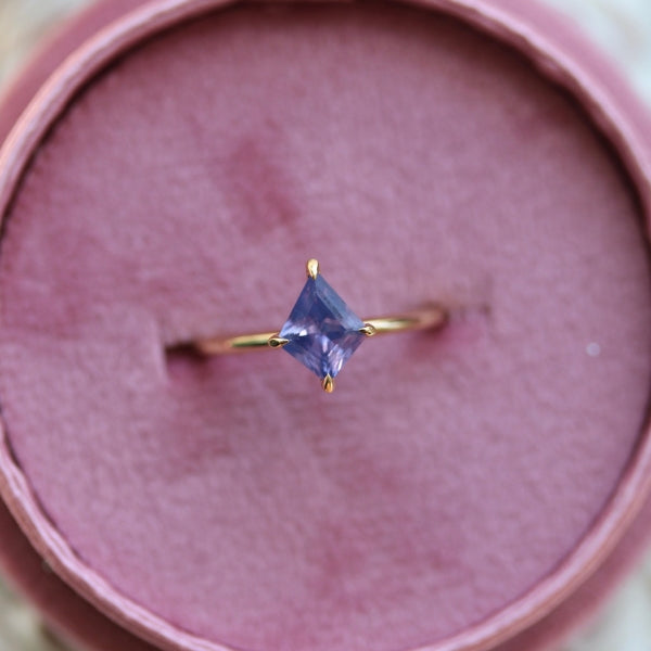 Sugar High Purple Kite Cut Opalescent Sapphire Ring
