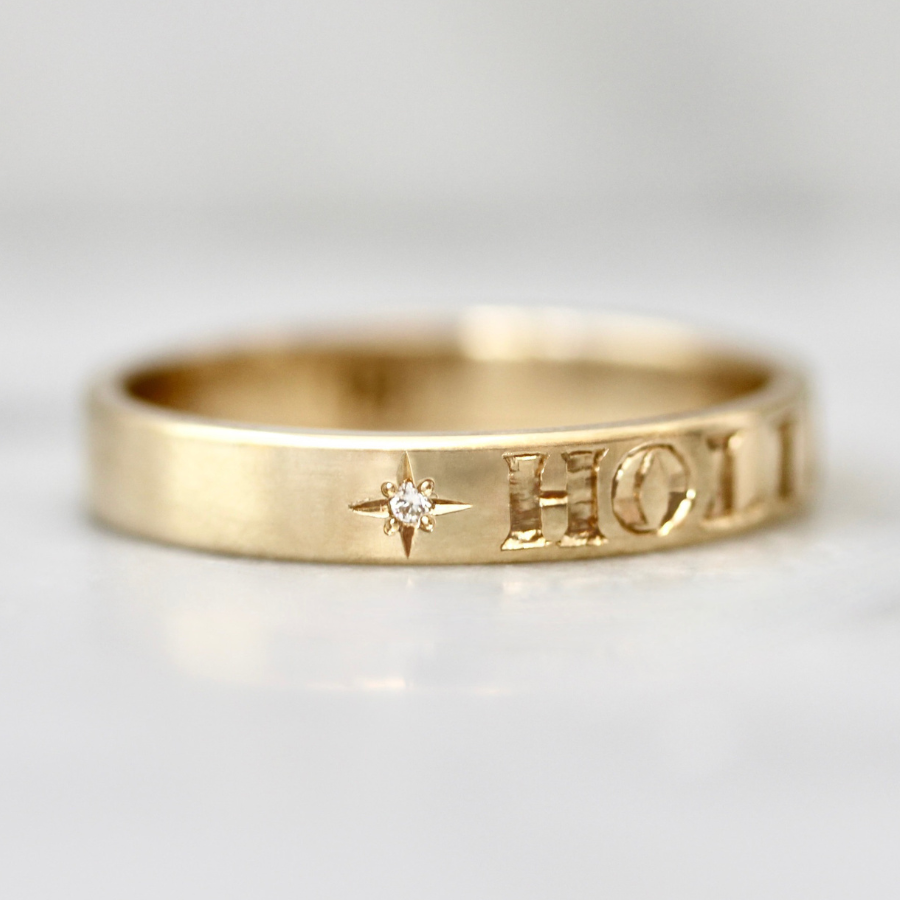Super Bae Engravable Gold Band