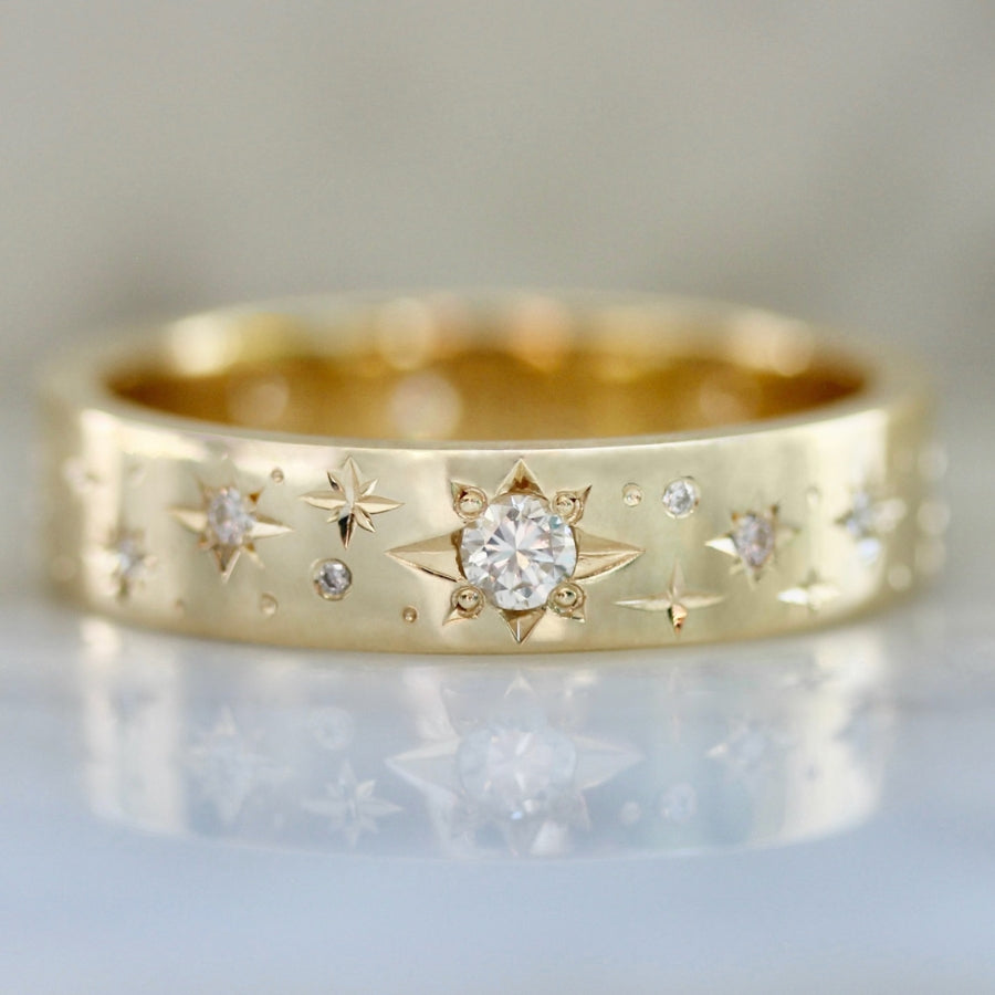 Diamond encrusted online ring band