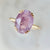 Surprise Party Pink Oval Cut Opalescent Sapphire Ring