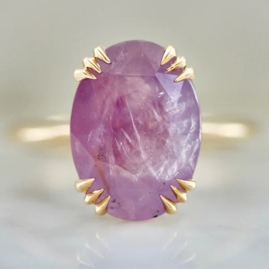 
            Surprise Party Pink Oval Cut Opalescent Sapphire Ring