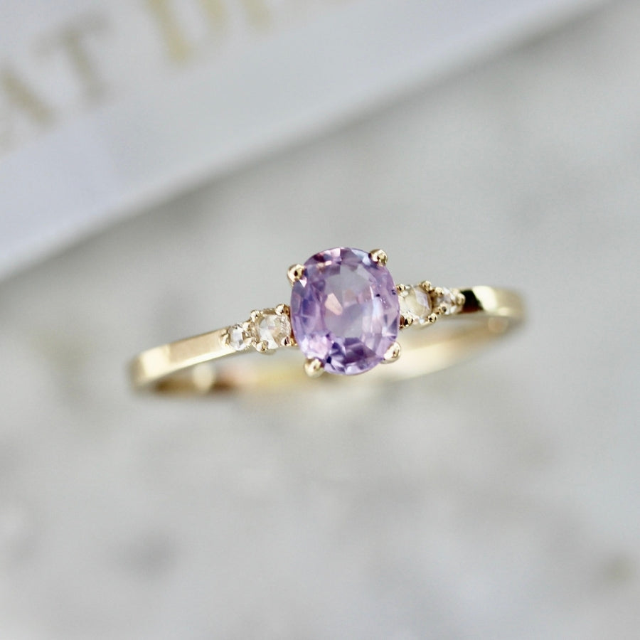 
            Sweet Cheeks Purple Oval Cut Sapphire Ring