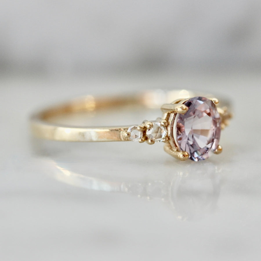 Sweet Cheeks Purple Oval Cut Sapphire Ring