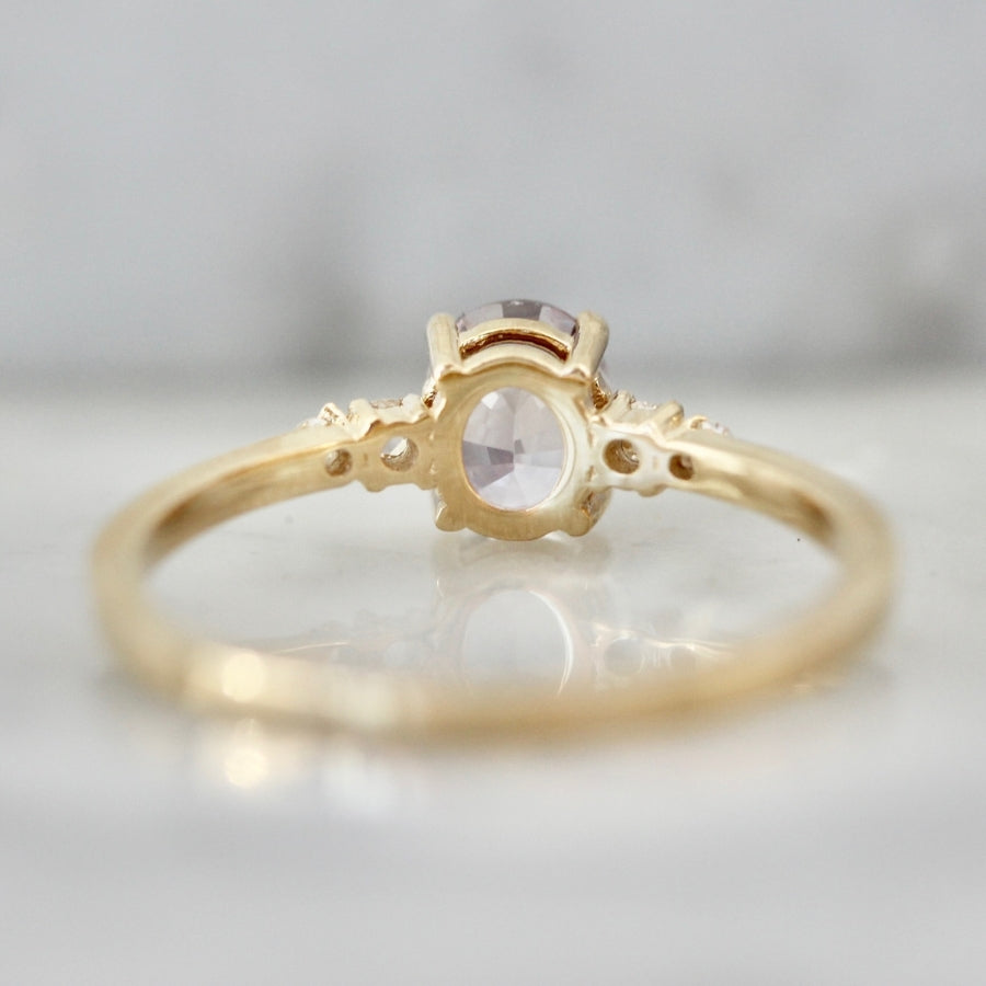 Sweet Cheeks Purple Oval Cut Sapphire Ring