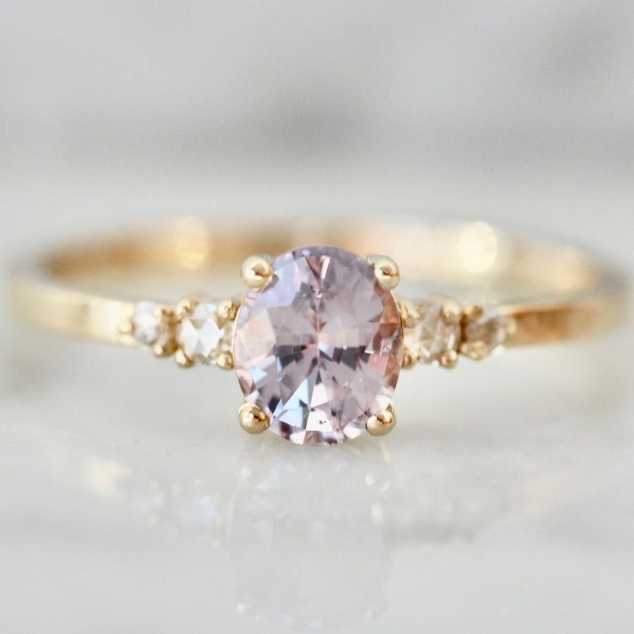 Sweet Cheeks Purple Oval Cut Sapphire Ring