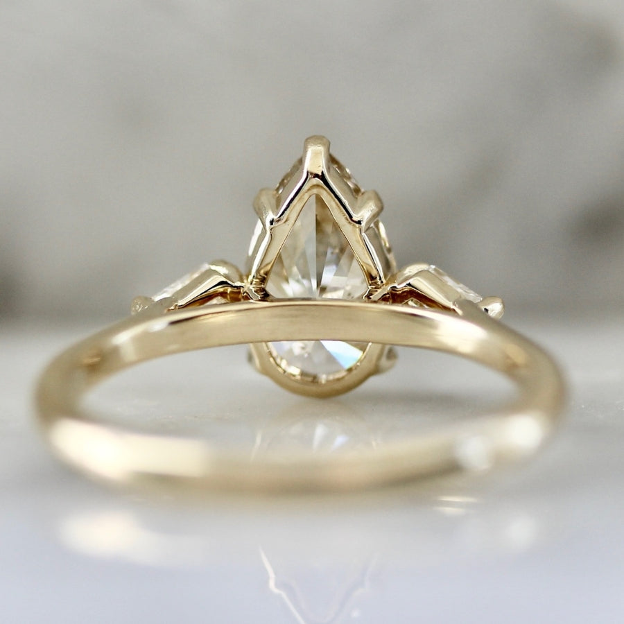 Sweet Tea Champagne Pear Cut Diamond Ring