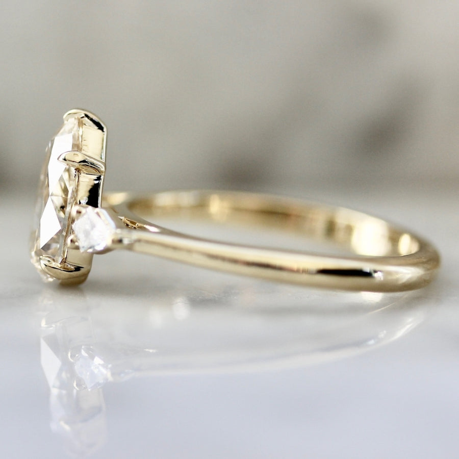 Sweet Tea Champagne Pear Cut Diamond Ring