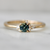 Teal Round Cut Sapphire Ring