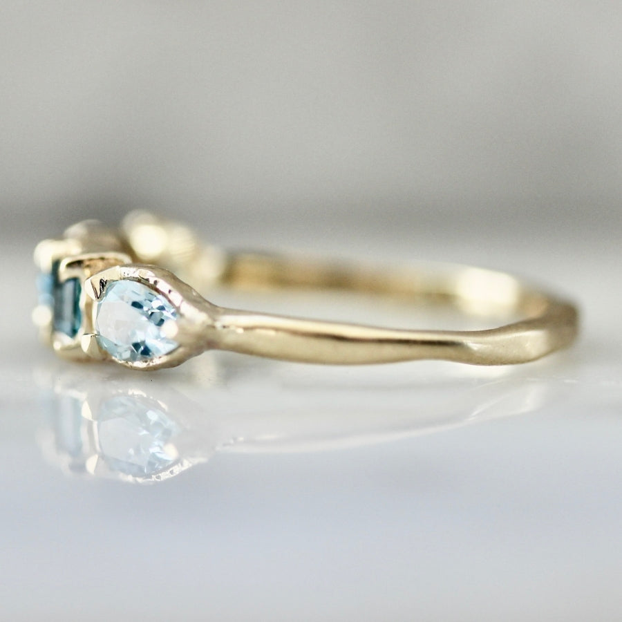 Blue Gemstone Medley Ring