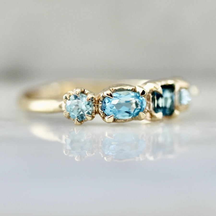 Blue Gemstone Medley Ring