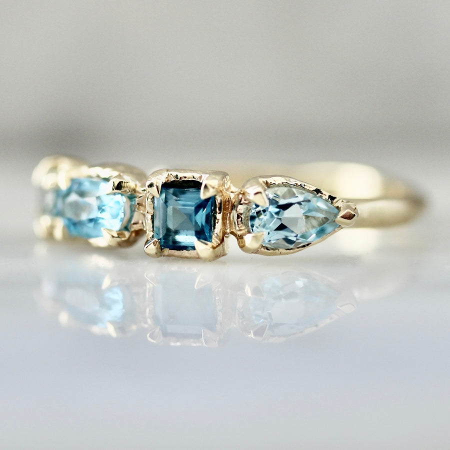 Blue Gemstone Medley Ring
