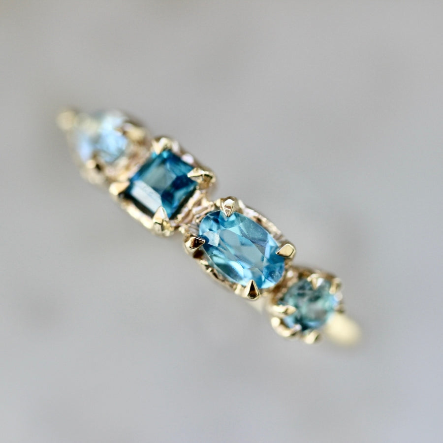 Blue Gemstone Medley Ring