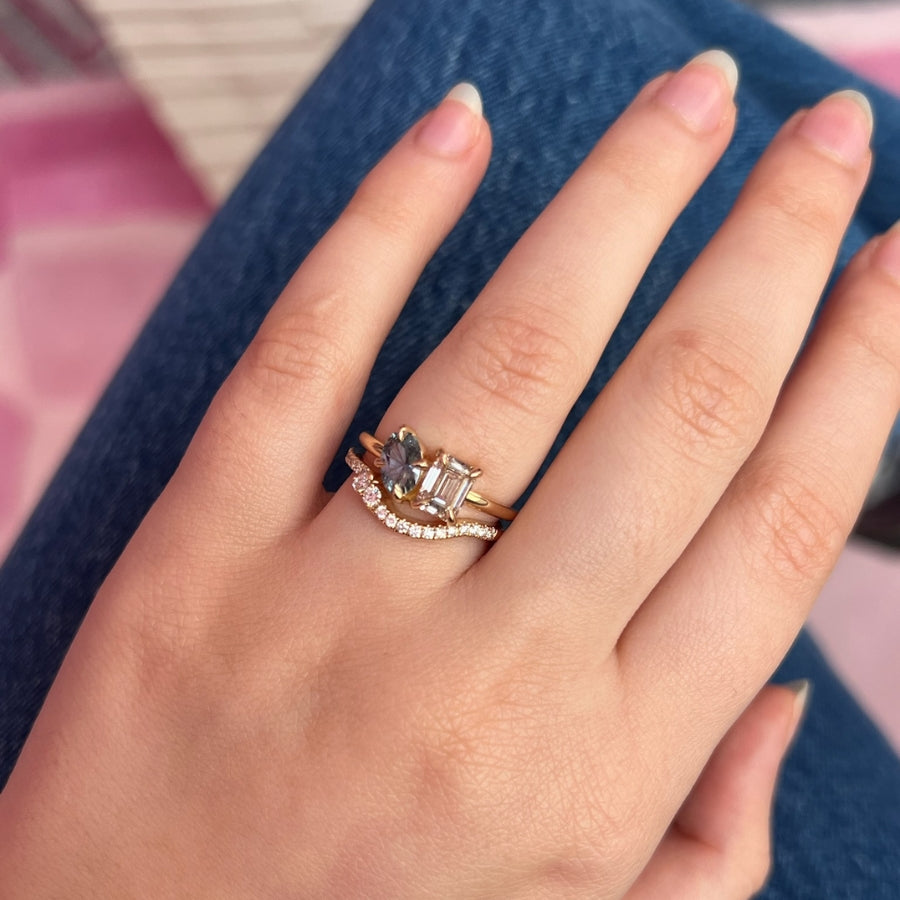 Toi et Moi Diamond and Sapphire Ring