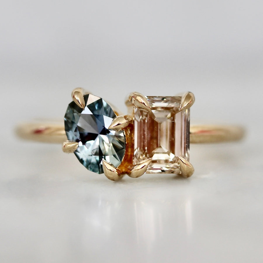 Toi et Moi Diamond and Sapphire Ring