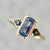 Top Shelf Blue Emerald Cut Sapphire Ring