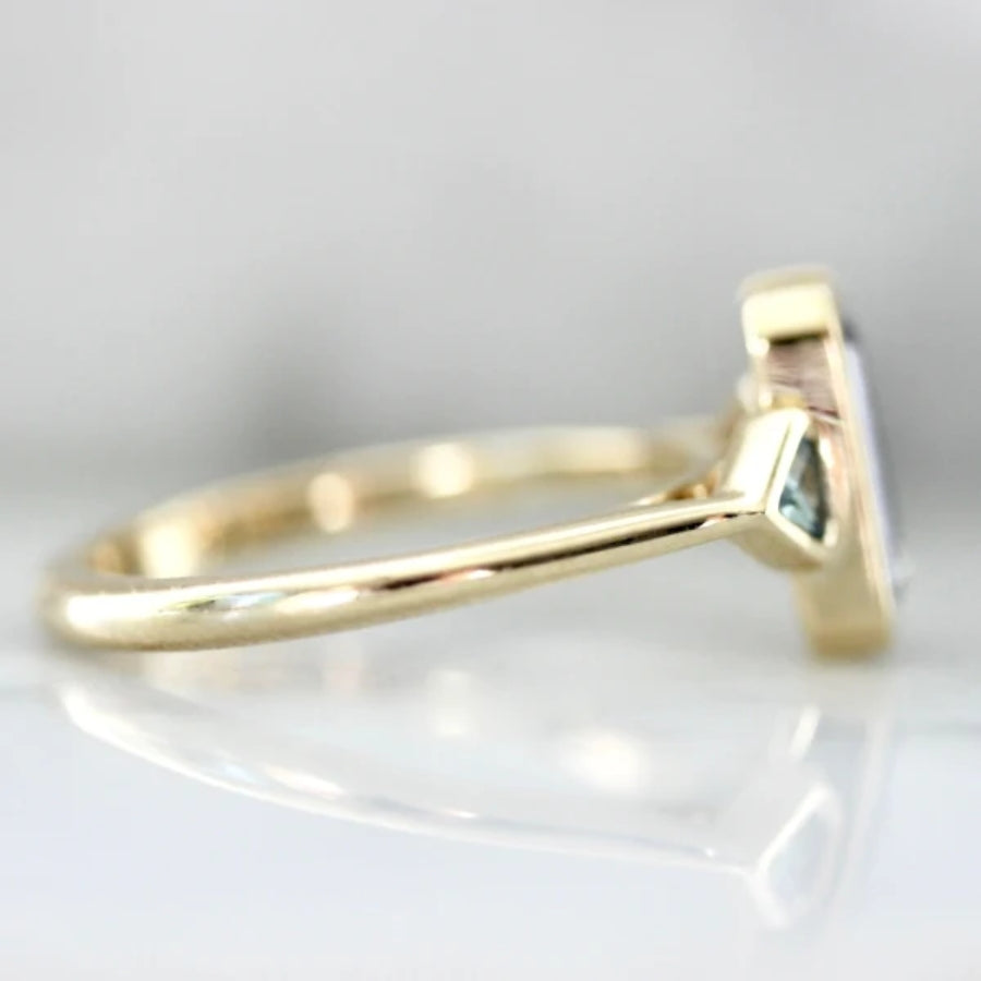 
            Top Shelf Blue Emerald Cut Sapphire Ring