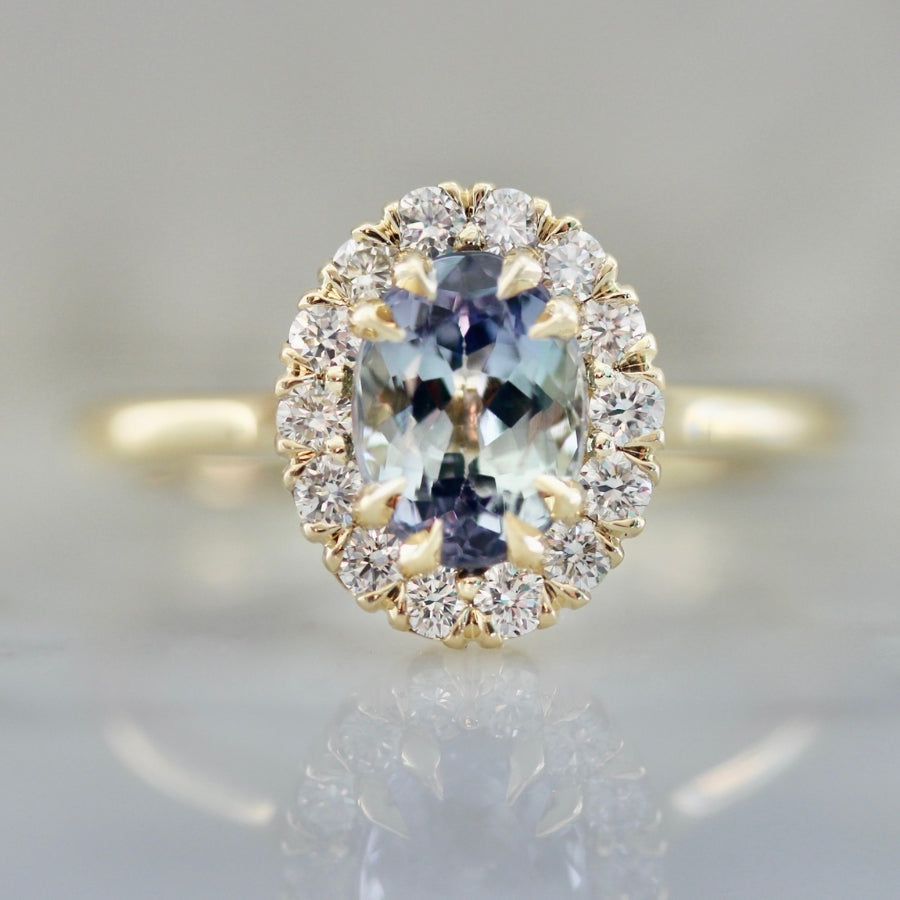 Treasure Chest Oval Cut Mermaid Tanzanite Ring