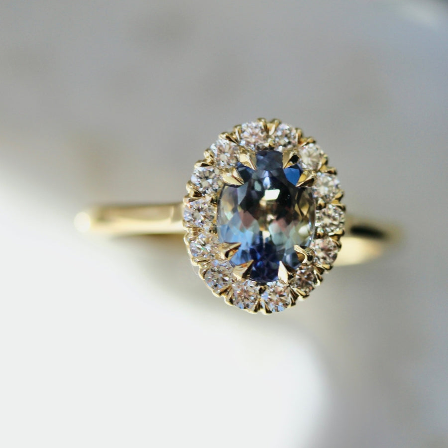 Treasure Chest Oval Cut Mermaid Tanzanite Ring