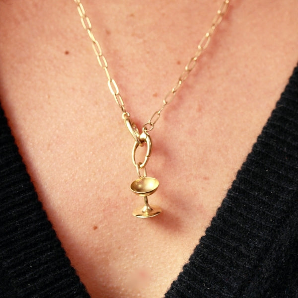 Vintage Coupe Champagne Glass Charm